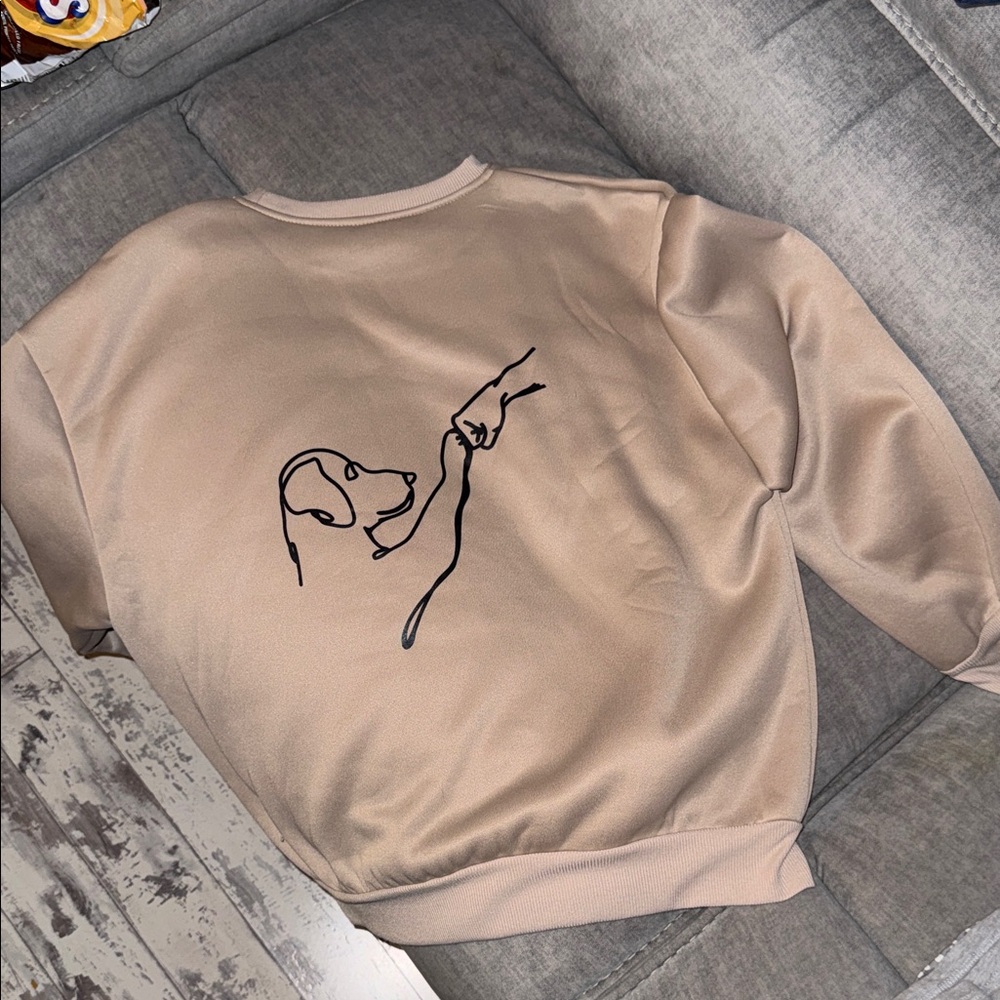 Women's Tan Graphic Sweater